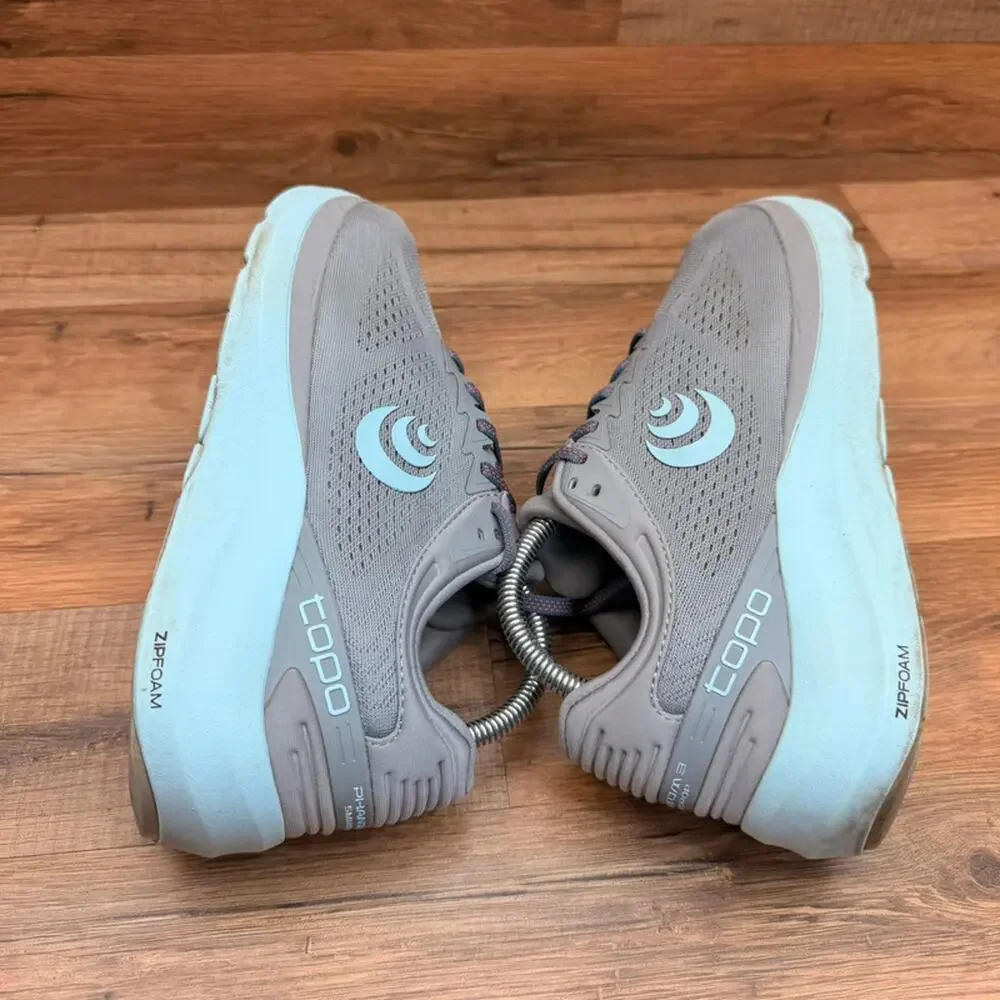 Topo Phantom 3 Womens Size 10 Gray Blue Athletic Workout Walking Shoes Sneakers